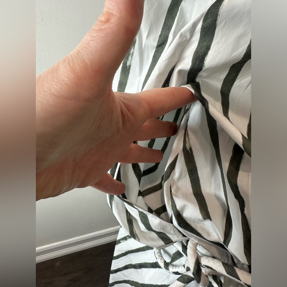 Striped Black and White Women's Dress - Picture 7 of 13